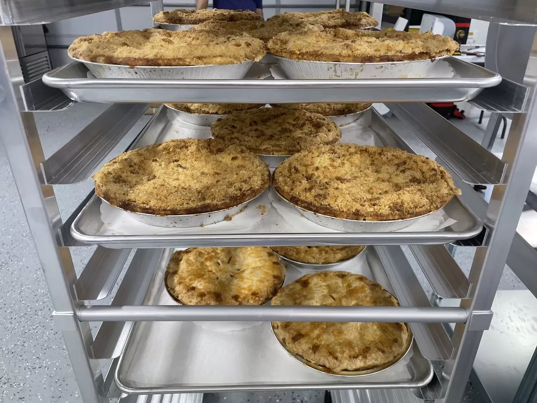 Holiday pie table