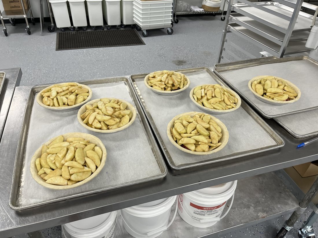 Handmade pie fresh from the oven