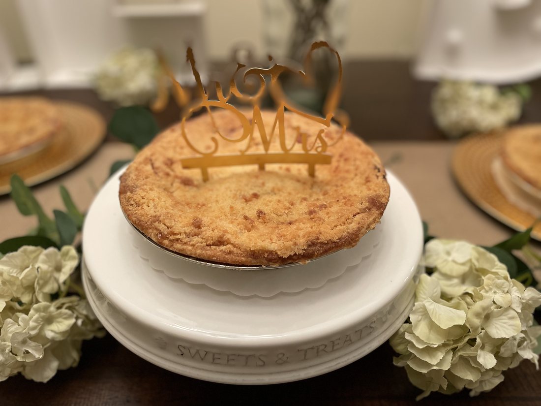 Wedding pie display
